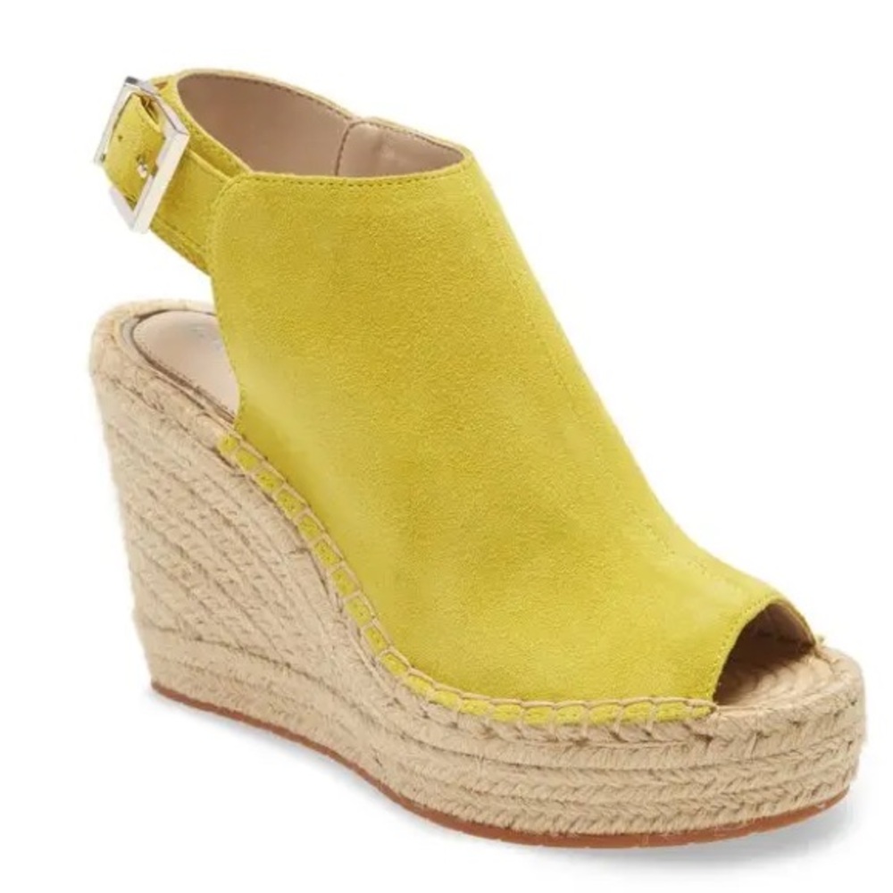 Kenneth Cole NWOT Yellow Espadrille Wedges